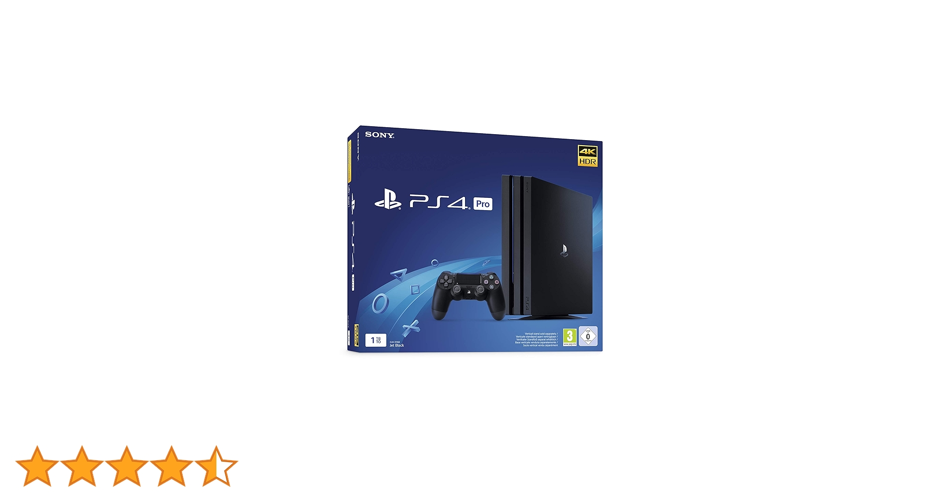 PlayStation4 - プレステ4 Pro PlayStation 4 Pro - Konsole (1 TB, schwarz, Pro, Modell: CUH